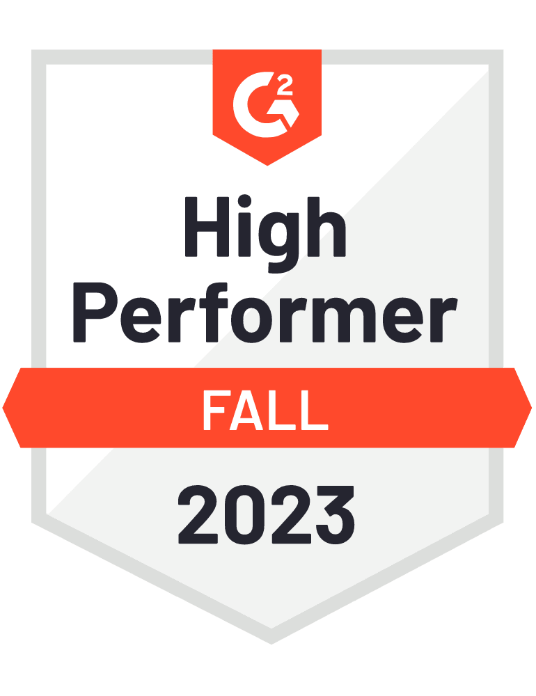 High Performer Restaurant Management Software awarded by G2 in 2023 Fall